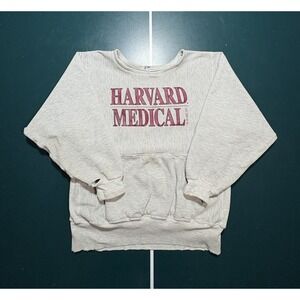 VTG 80s Champion Reverse Weave Harvard Medical School Sweatshirt Medium Gray USA